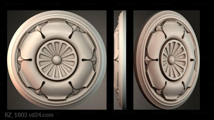 Rozette (RZ_1803) 3D models for cnc