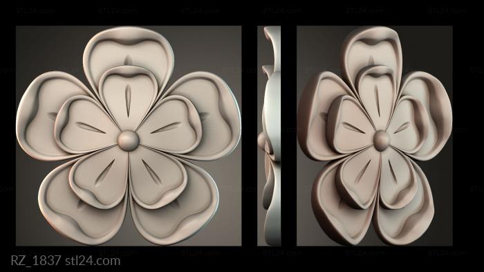 Rozette (RZ_1837) 3D models for cnc