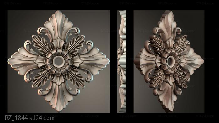 Rozette (RZ_1844) 3D models for cnc