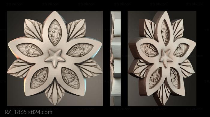 Rozette (RZ_1865) 3D models for cnc