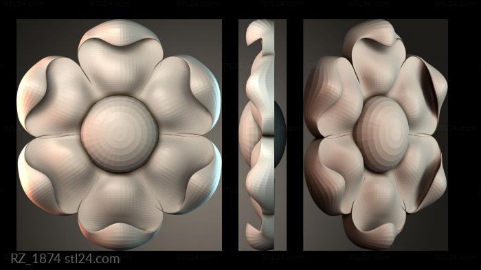 Rozette (RZ_1874) 3D models for cnc