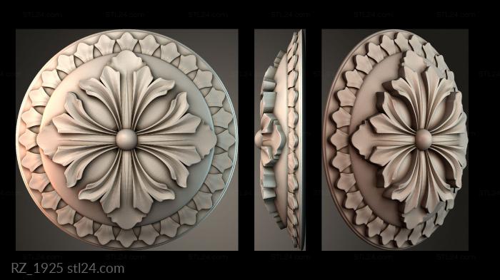 Rozette (RZ_1925) 3D models for cnc