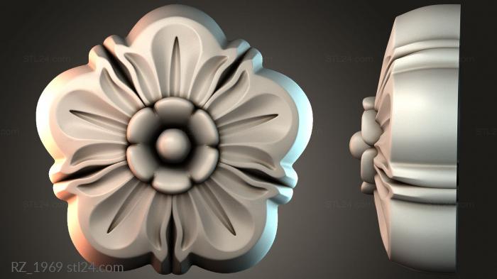 Rozette (RZ_1969) 3D models for cnc