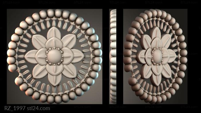 Rozette (RZ_1997) 3D models for cnc