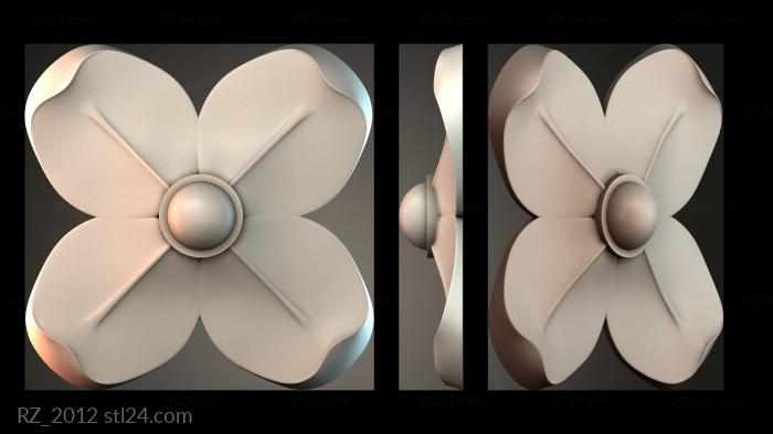 Rozette (RZ_2012) 3D models for cnc