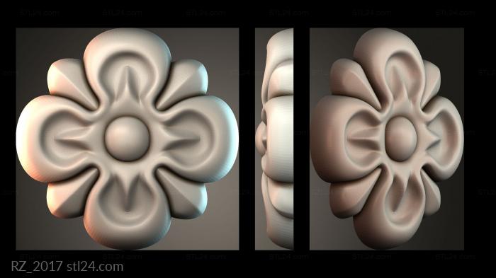 Rozette (RZ_2017) 3D models for cnc