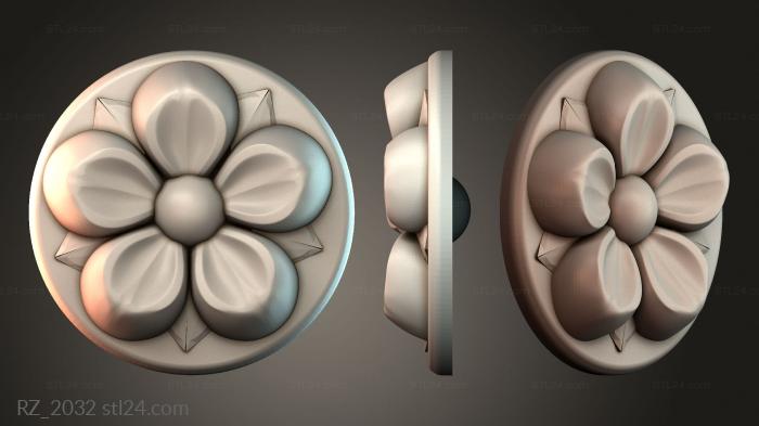 Rozette (RZ_2032) 3D models for cnc