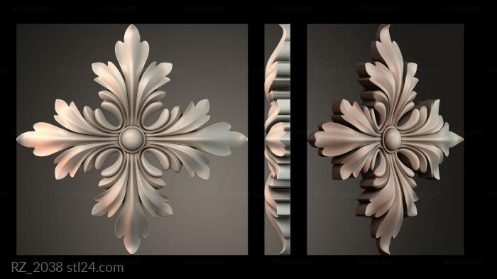 Rozette (RZ_2038) 3D models for cnc