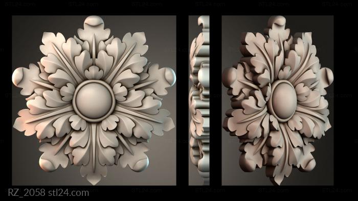 Rozette (RZ_2058) 3D models for cnc