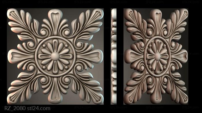 Rozette (RZ_2080) 3D models for cnc