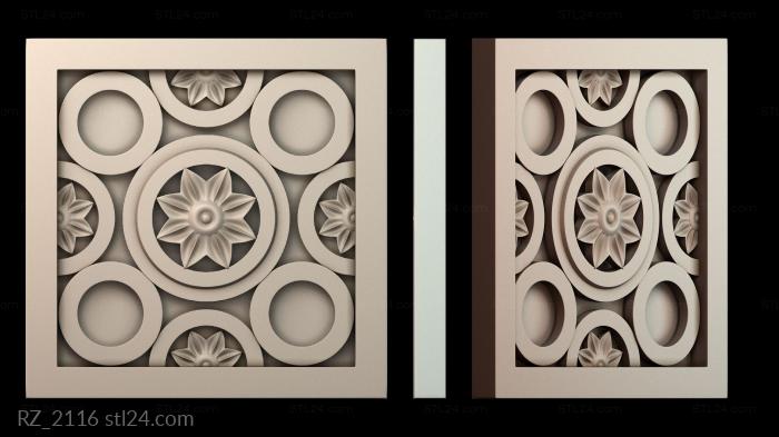 Rozette (RZ_2116) 3D models for cnc
