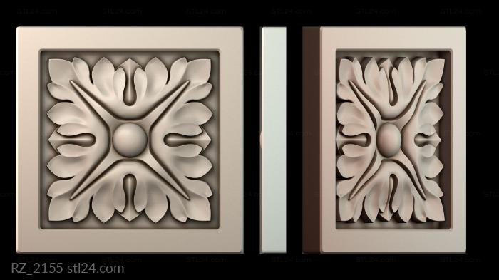 Rozette (RZ_2155) 3D models for cnc