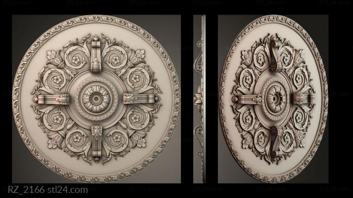 Rozette (RZ_2166) 3D models for cnc