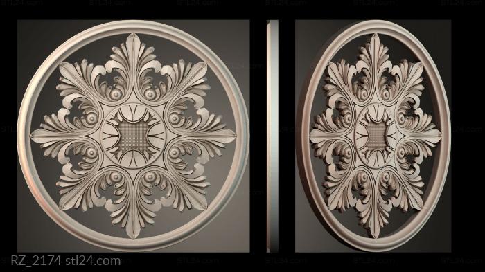 Rozette (RZ_2174) 3D models for cnc