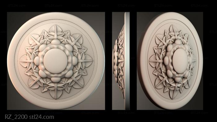 Rozette (RZ_2200) 3D models for cnc