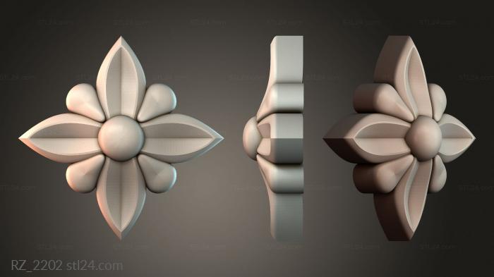 Rozette (RZ_2202) 3D models for cnc