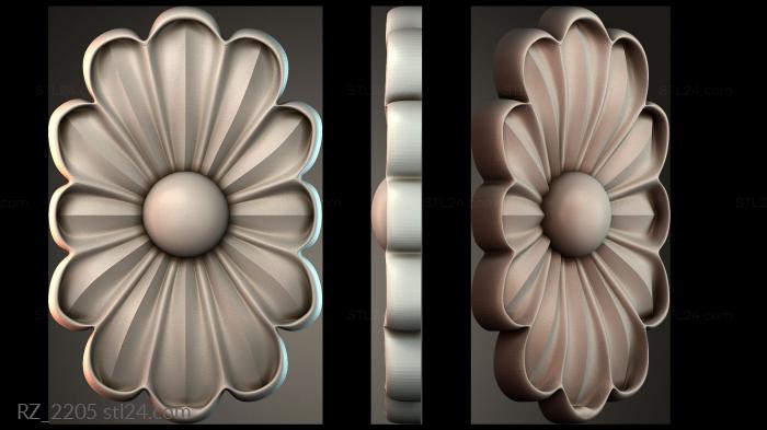 Rozette (RZ_2205) 3D models for cnc