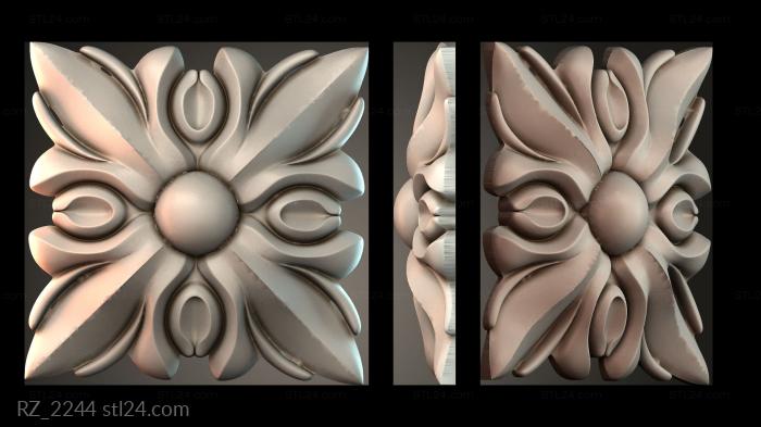 Rozette (RZ_2244) 3D models for cnc