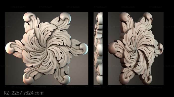 Rozette (RZ_2257) 3D models for cnc