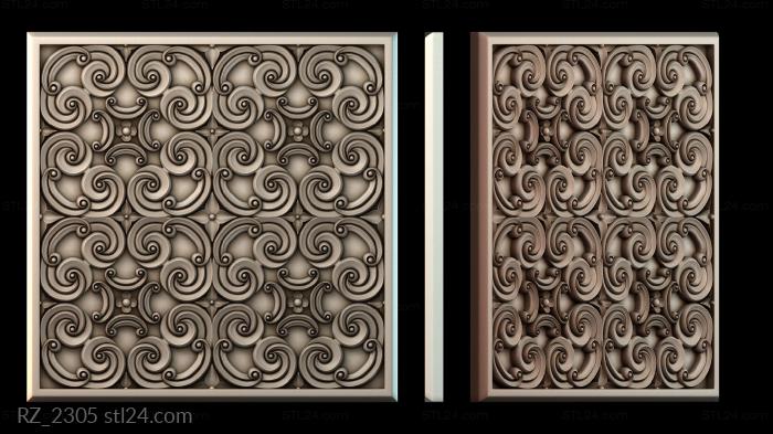 Rozette (RZ_2305) 3D models for cnc