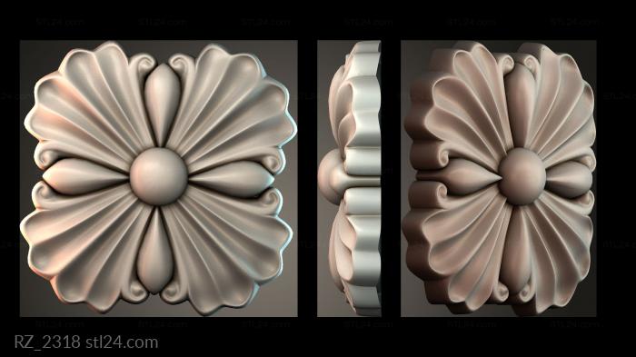 Rozette (RZ_2318) 3D models for cnc