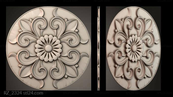 Rozette (RZ_2324) 3D models for cnc