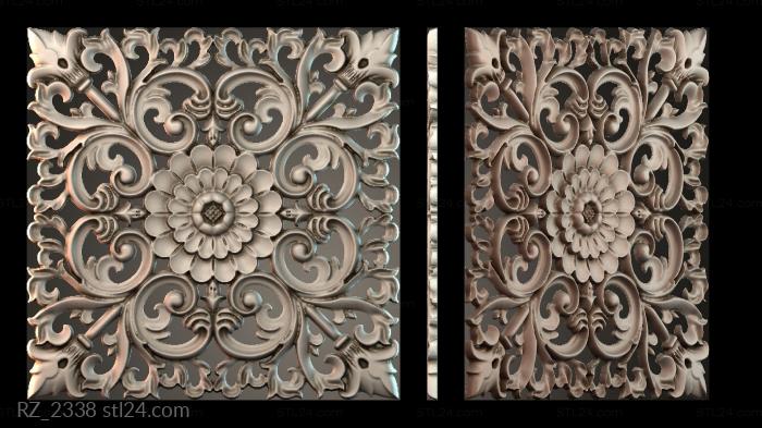 Rozette (RZ_2338) 3D models for cnc