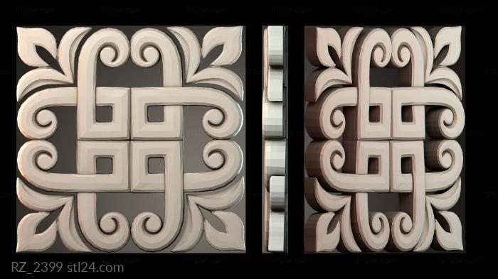 Rozette (RZ_2399) 3D models for cnc