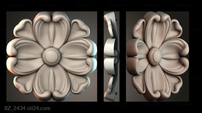 Rozette (RZ_2434) 3D models for cnc