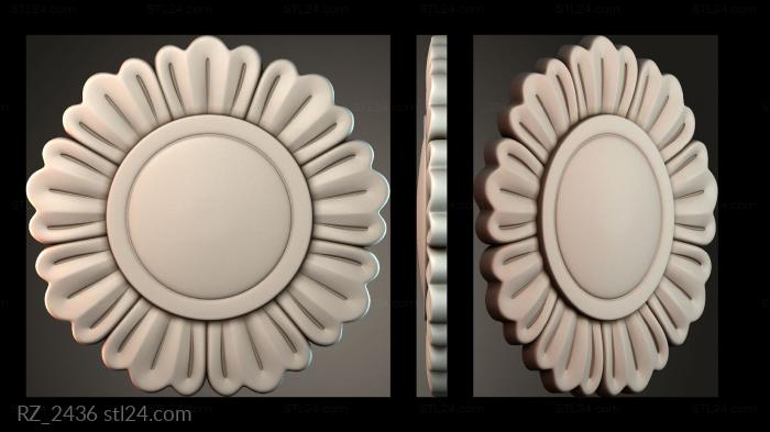 Rozette (RZ_2436) 3D models for cnc