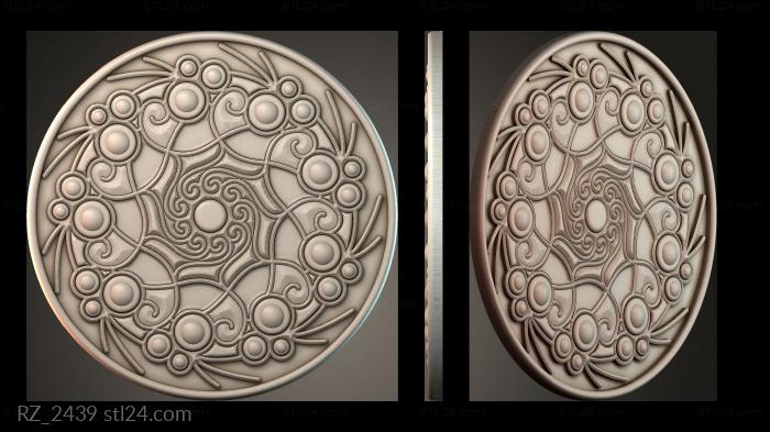 Rozette (RZ_2439) 3D models for cnc