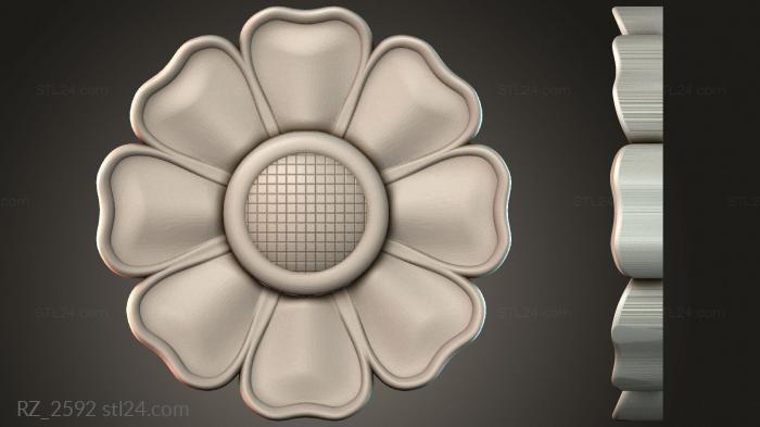 Rozette (RZ_2592) 3D models for cnc