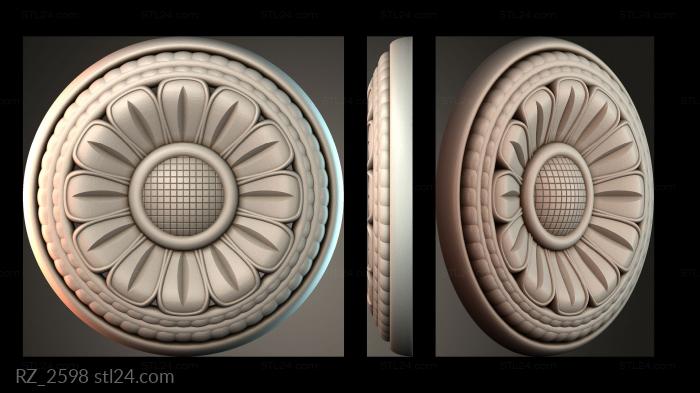 Rozette (RZ_2598) 3D models for cnc