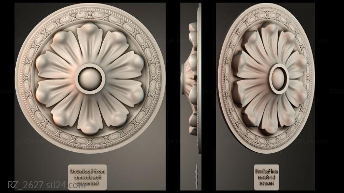 Rozette (RZ_2627) 3D models for cnc