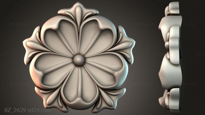 Rozette (RZ_2629) 3D models for cnc