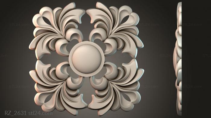 Rozette (RZ_2631) 3D models for cnc