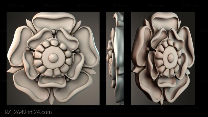 Rozette (RZ_2649) 3D models for cnc