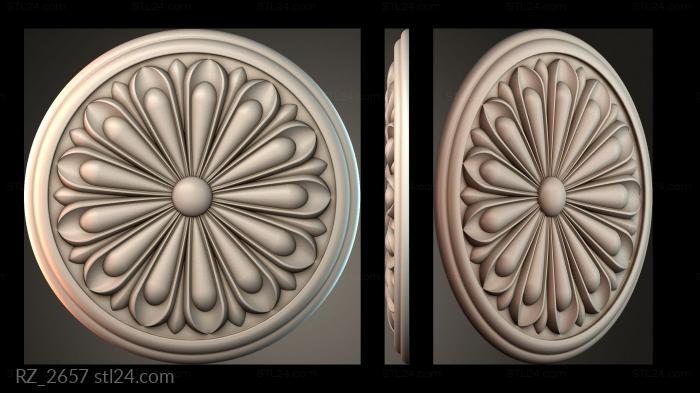 Rozette (RZ_2657) 3D models for cnc