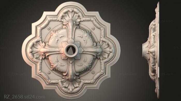 Rozette (RZ_2658) 3D models for cnc