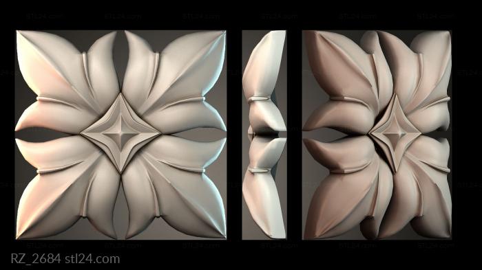 Rozette (RZ_2684) 3D models for cnc