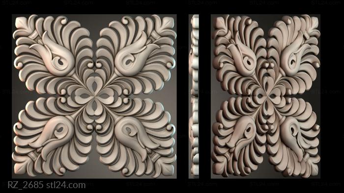 Rozette (RZ_2685) 3D models for cnc