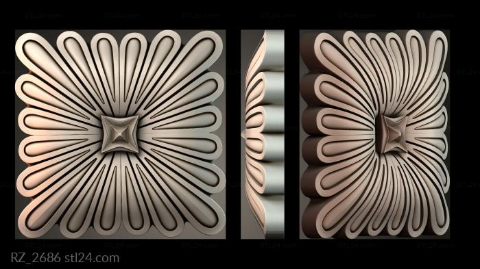 Rozette (RZ_2686) 3D models for cnc
