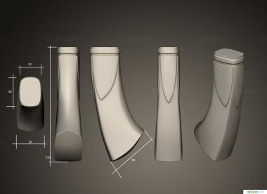 Рукоятки (Рукоять ножа9, RKT_0028) 3D модель для ЧПУ станка