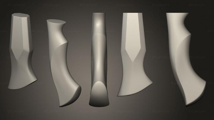 Рукоятки (Две рукоятки ножа с гардами, RKT_0030) 3D модель для ЧПУ станка