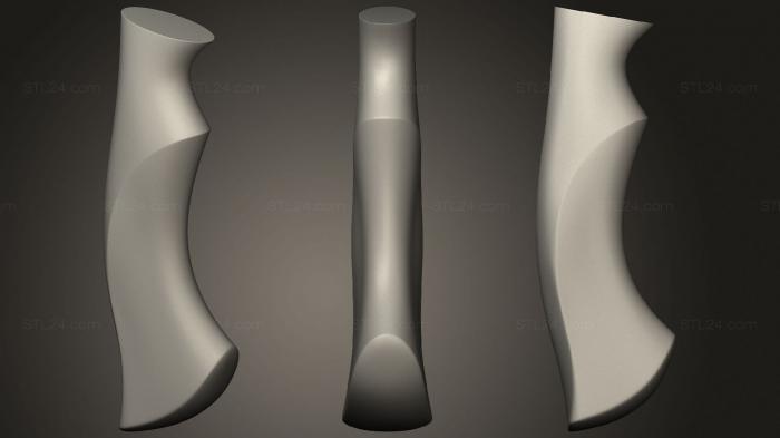 Рукоятки (Две рукоятки ножа с гардами1, RKT_0031) 3D модель для ЧПУ станка