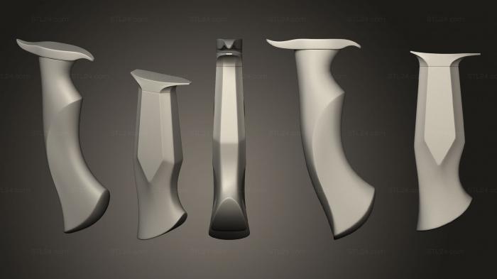 Рукоятки (Две рукоятки ножа с гардами2, RKT_0032) 3D модель для ЧПУ станка
