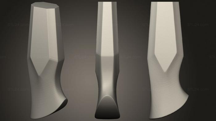 Рукоятки (Две рукоятки ножа с гардами3, RKT_0033) 3D модель для ЧПУ станка