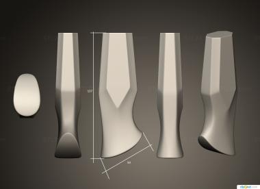 Рукоятки (Две рукоятки ножа с гардами3, RKT_0033) 3D модель для ЧПУ станка