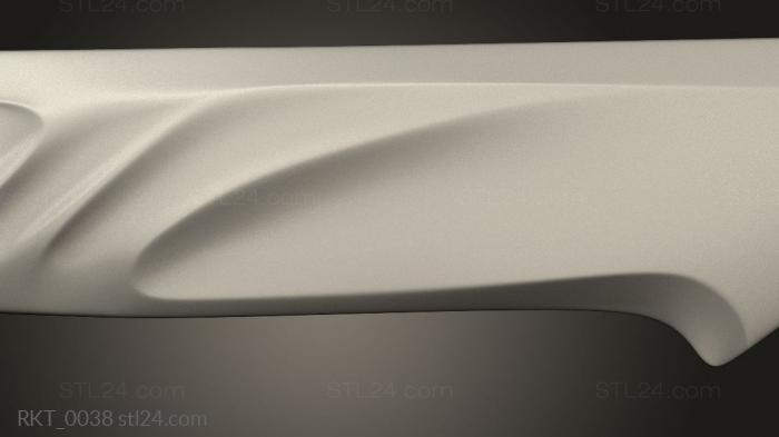 Handle (Knife handle, RKT_0038) 3D models for cnc