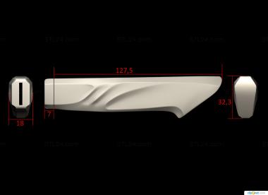 Handle (Knife handle, RKT_0038) 3D models for cnc